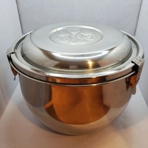 Vintage Stainless Steel Nesting Bowls Set Of 2